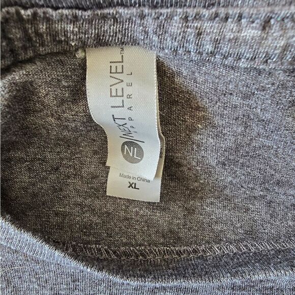 Next Level Apparel Gray Crop Relaxed Tee - Picture 3 of 3